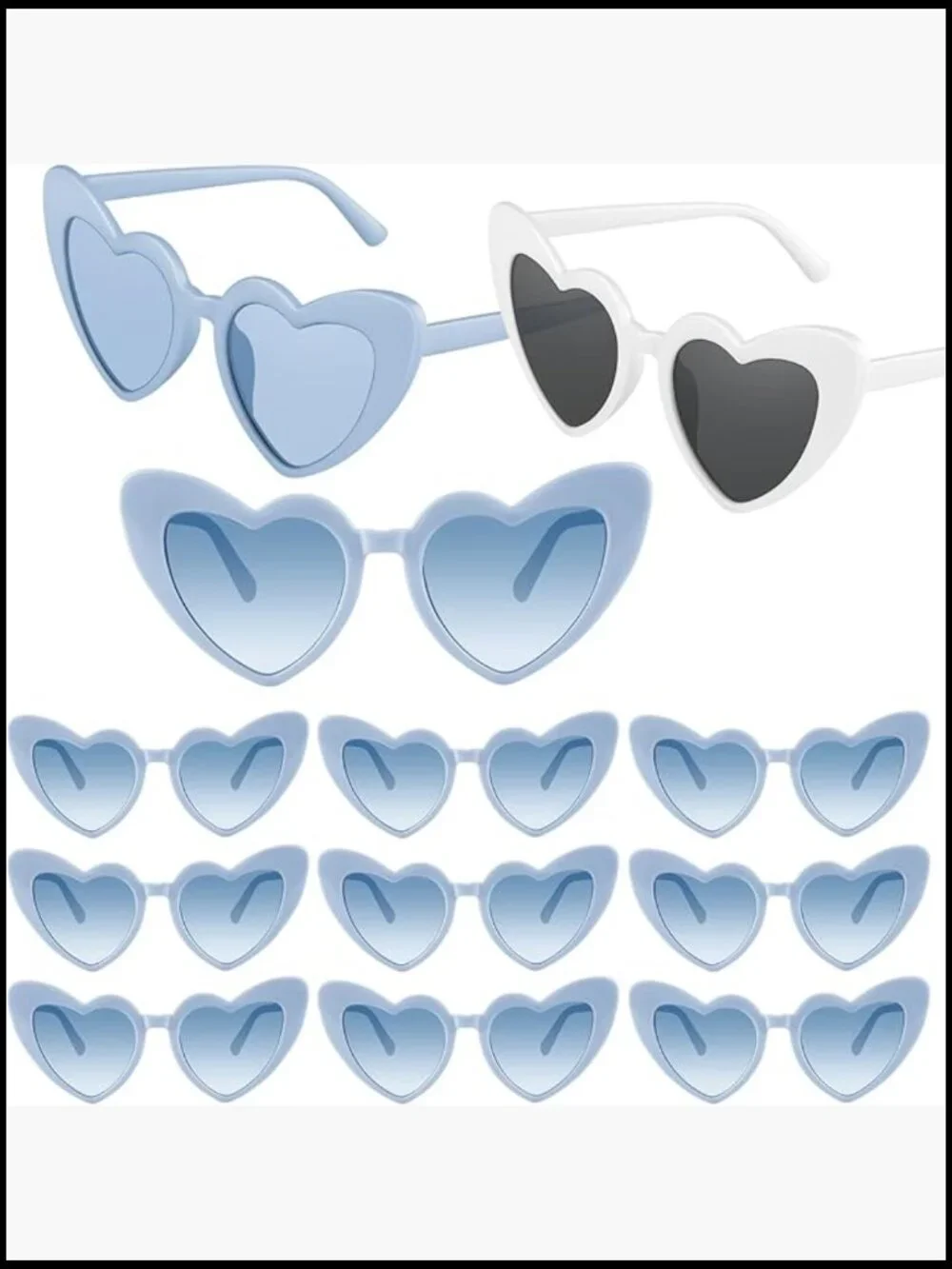 Heart Shaped Sunglasses, UV400 Protection, Polycarbonate Material